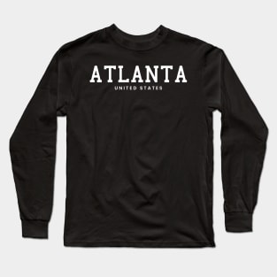 Atlanta Georgia United States Vintage Minimalist Atlanta Georgia State Name Sport Design Tees T-Shirt Long Sleeve T-Shirt